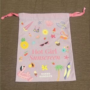 Naked Sundays Drawstring Cosmetic Bag